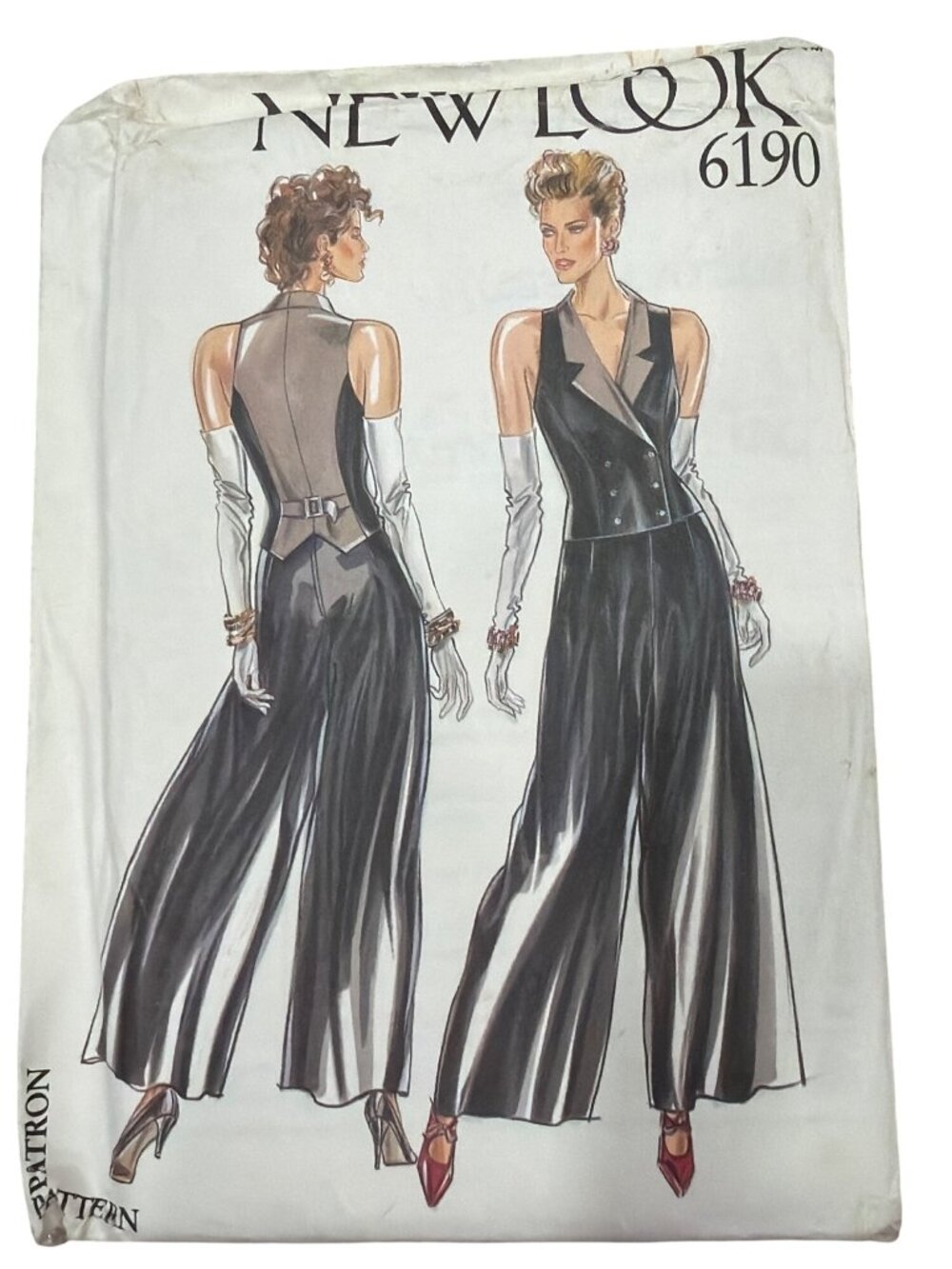 New Look 6190 Sewing Pattern Womens Vest & Wide-Leg Trousers Multi-Size 6-16